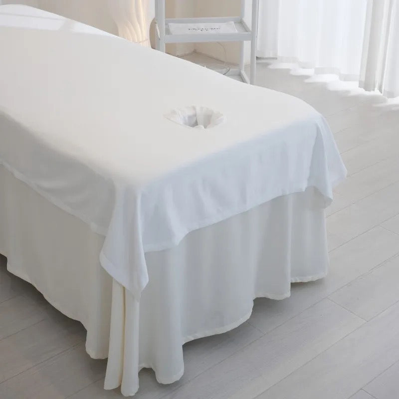 Premium Flat Sheet with Face Hole for Massage Table