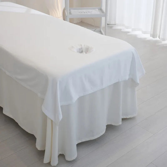 Premium Flat Sheet with Face Hole for Massage Table