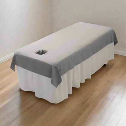 Premium Flat Sheet with Face Hole for Massage Table