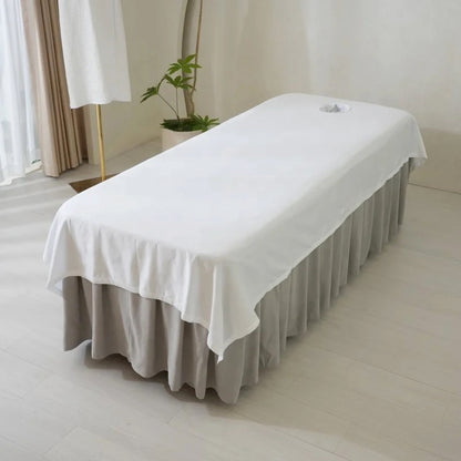 Premium Flat Sheet with Face Hole for Massage Table
