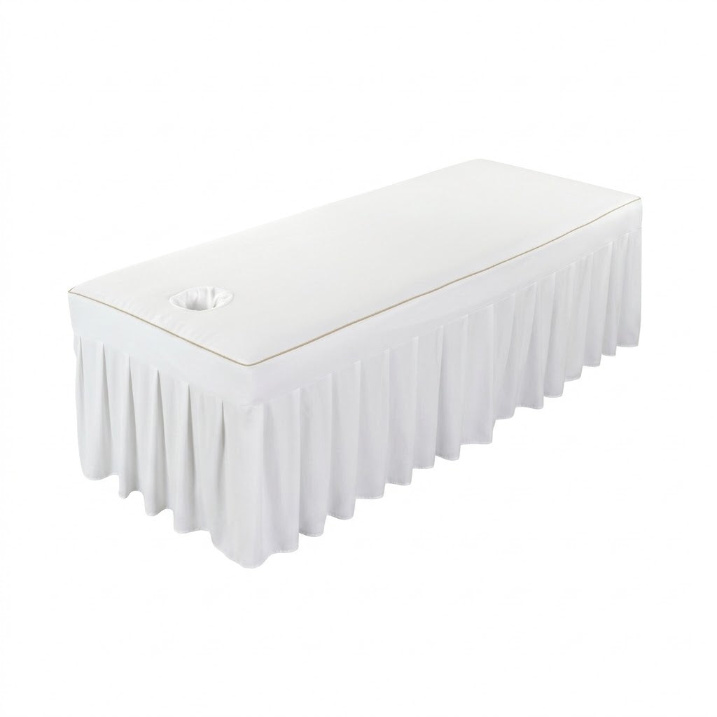 Premium Fitted Sheet with Skirt Massage Table Cover